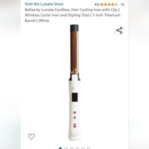 Cordless rechargeable curling wand
